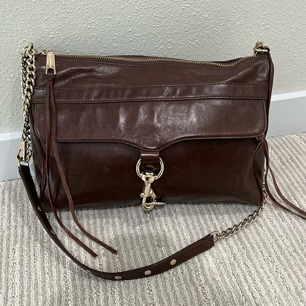 Rebecca Minkoff brown leather bag.